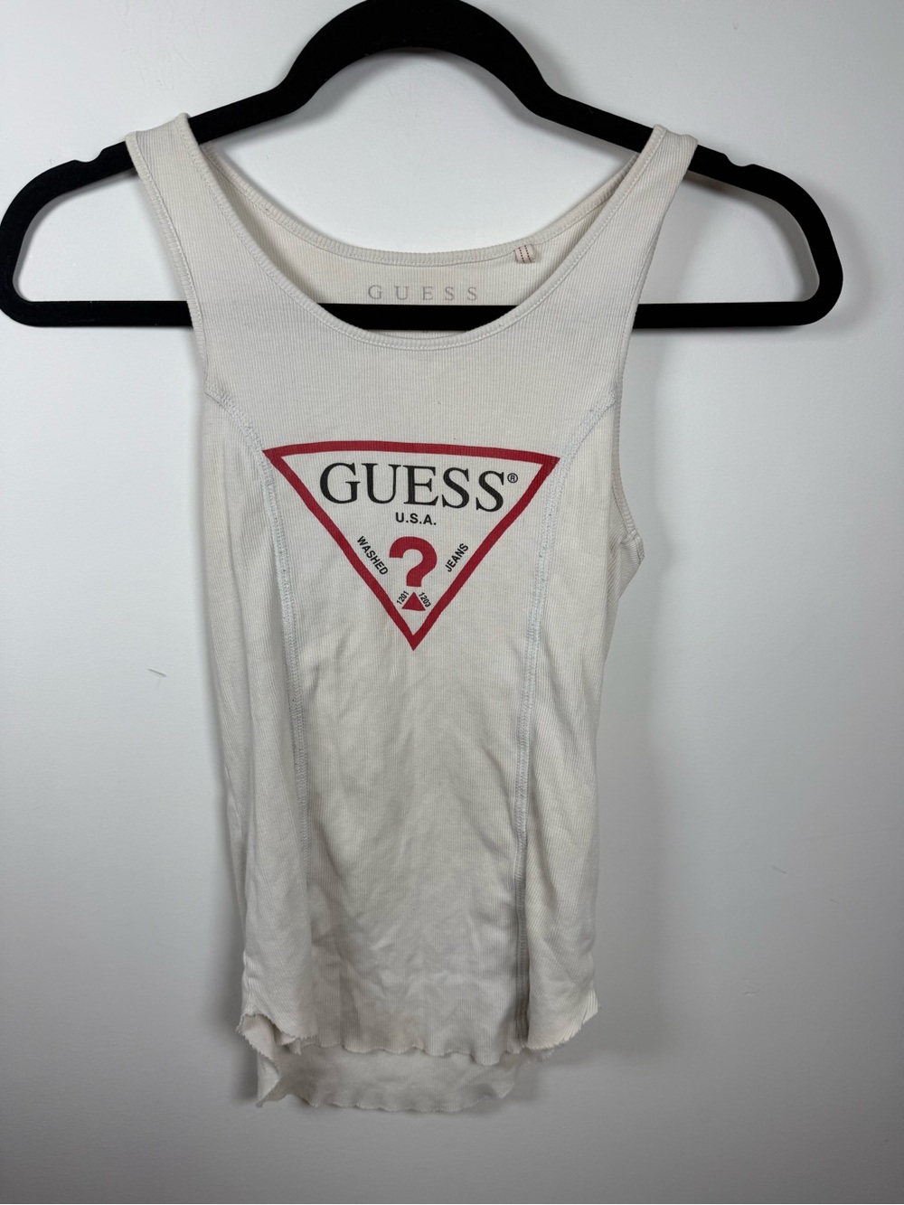 ✨ GUESS | Y2K 00s Ribbed Logo Tank Size S As Is